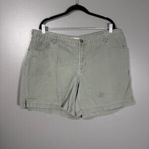 Faded Glory Olive Green Utility Casual Chino Shorts - 20W - Women's Plus Size